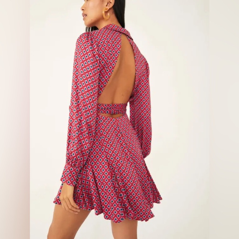 Free People It Takes Two Long Sleeve Mini Women's Dress
